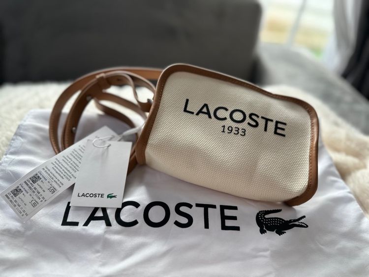 ไม่ระบุ ขาว ผ้าใบ Lacoste crossbody