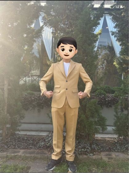 สูทมินิมอล มินิใจ สีครีม ใส่ออกงานได้ 