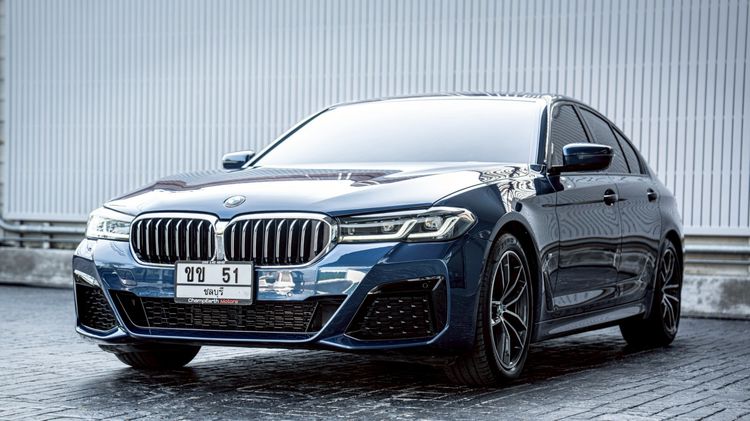 BMW Series 5 2022 520d Sedan ดีเซล ไม่ติดแก๊ส เกียร์อัตโนมัติ น้ำเงิน รูปที่ 3