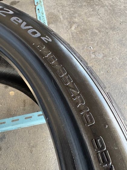 ยางHANKOOK245-35-19 ปี23 ปีแท้ 2เส้น (แก้มยางมีรอยเบียด 1 เส้น ใช้งานได้ปกติ) รูปที่ 4