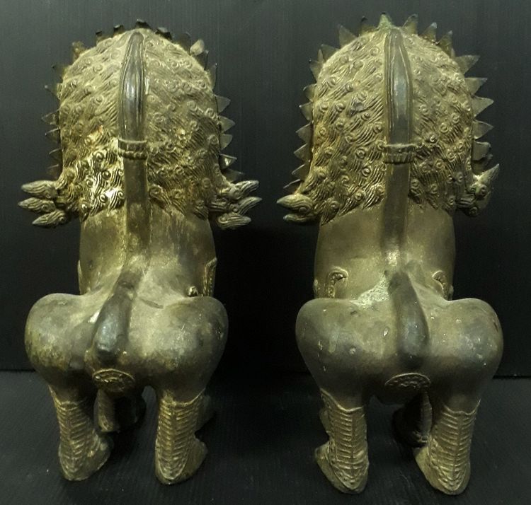 สิงห์คู่ โลหะสัมฤทธิ์ รูปที่ 4