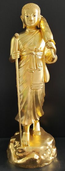 พระสีวลี วัดบางพลีใหญ่ใน ปิดทอง สูง 23 นิ้ว