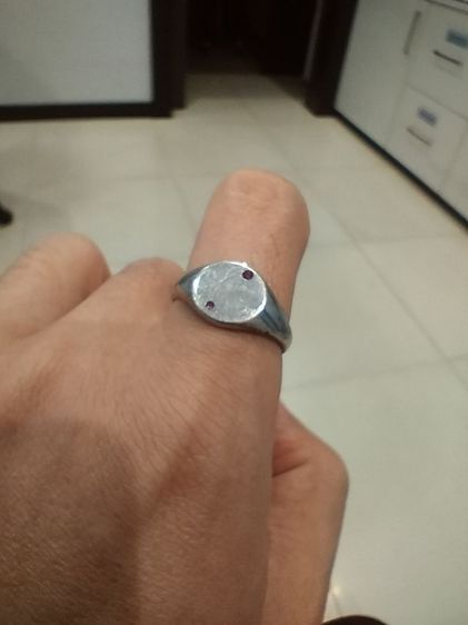 แหวนเงินแท้ฝังทับทิม รูปที่ 3