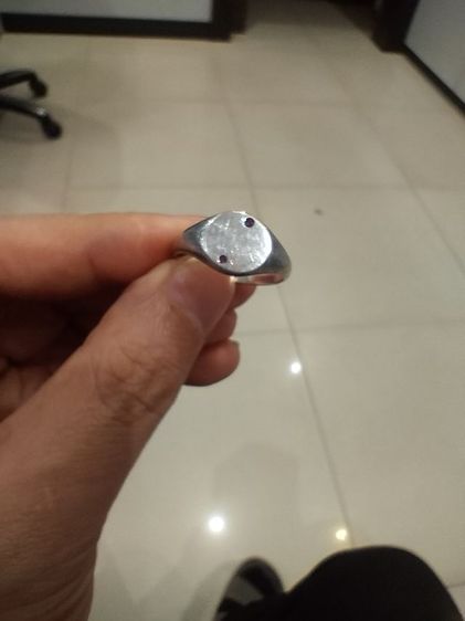 แหวนเงินแท้ฝังทับทิม รูปที่ 4