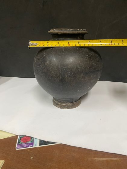 ไหเขมร พนมดงเร็ก เคลือบดำ  รูปที่ 7