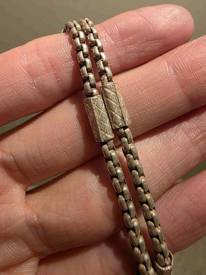 สร้อยคอ สีเงิน สวยของเก่าเก็บ รุ่นเก่า หายาก เขียน 925 หนาๆ หนักๆ ขายตามภสาพ พร้อมส่งครับ  รูปที่ 5