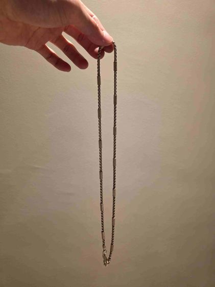 สร้อยคอ สีเงิน สวยของเก่าเก็บ รุ่นเก่า หายาก เขียน 925 หนาๆ หนักๆ ขายตามภสาพ พร้อมส่งครับ  รูปที่ 2