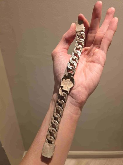 สร้อย ข้อมือ ลาย ฮาเล่ Harley-Davidson สวยหายาก รุ่นเก่า เขียน 925 หนาๆ หนักๆ อย่างดี ขายตามสภาพ พร้อมส่งครับ รูปที่ 6