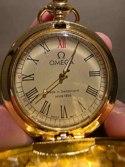 นาฬิกา พก รุ่นเก่า ยี่ห้อ โอเมก้า OMEGA  ของเก่าเก็บ สวยหายาก ใช้งานได้ปกติ ขายตามสภาพ สีทองสวย ไขลาน พร้อมส่งครับ รูปที่ 4