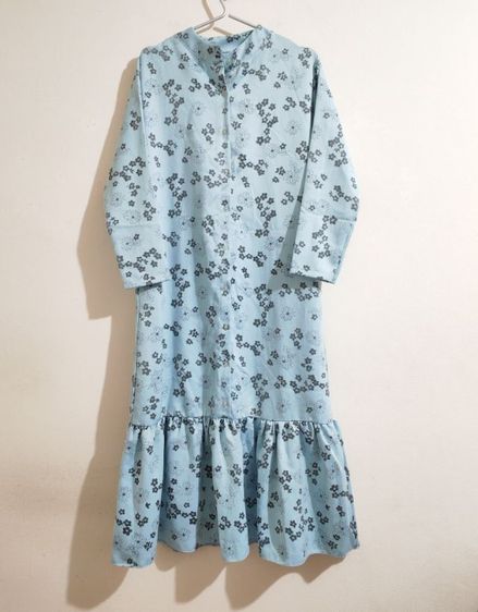 เดรสสไตล์ญี่ปุ่น สีฟ้า รูปที่ 4