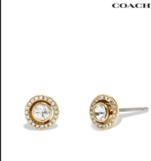 ต่างหู COACH แท้ 💯 รุ่น Open Circle Halo Stud Earrings รูปที่ 15