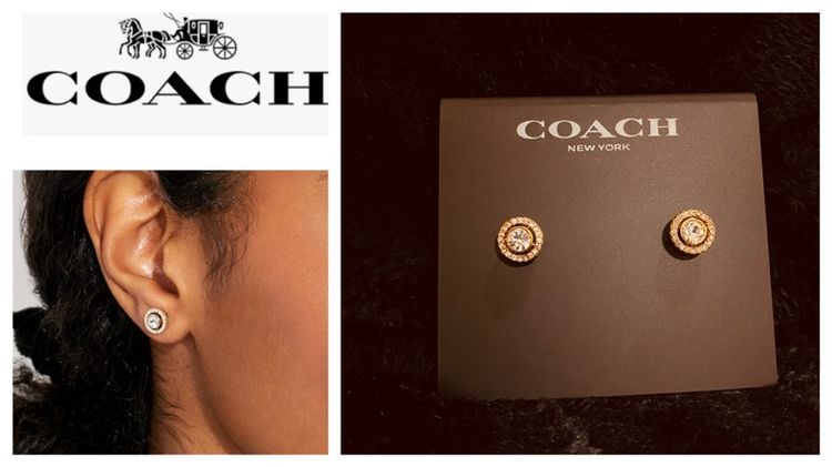 อื่นๆ ต่างหู COACH แท้ 💯 รุ่น Open Circle Halo Stud Earrings