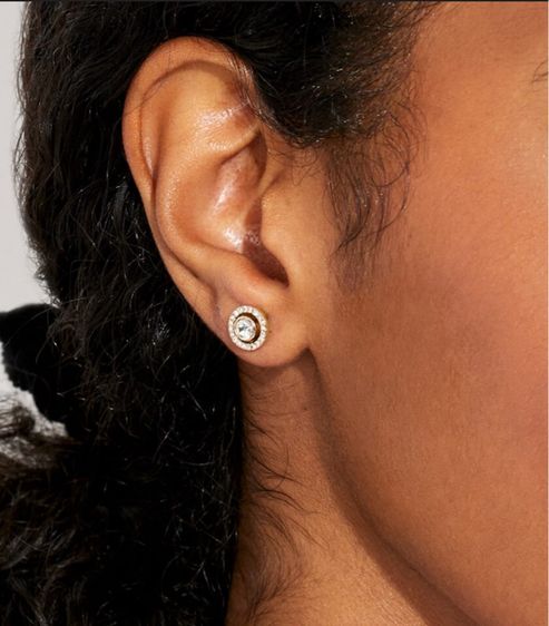ต่างหู COACH แท้ 💯 รุ่น Open Circle Halo Stud Earrings รูปที่ 16