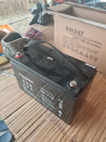 แบตเตอรี่โซล่าเซลล์ 12 v. 100 แอมป์ ใช้งานได้ปกติ สนใจติดต่อ 083-247-9191 รูปที่ 3