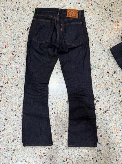 กางเกงยีนส์ ผ้าดิบญี่ปุ่น 15.8 oz ริมรุ้ง ทรง Bootcut งาน custom เอว 30 แบรนด์ดอกคูณ รูปที่ 2