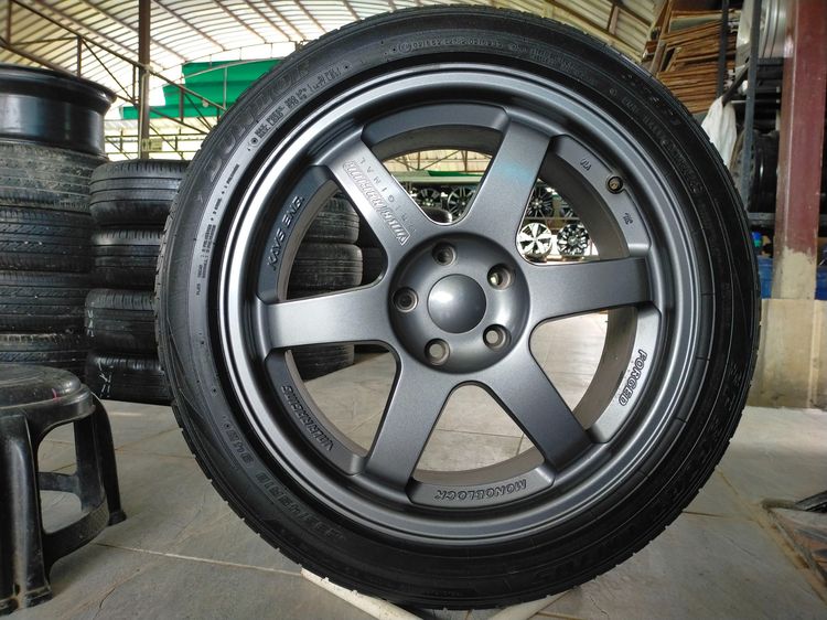 แม็กขอบ 18 พร้อมยางดันลอป 235 45 18 ปี24 ยางสวยทุกเส้นใส่ accord HRV  chr camry innova อื่นๆ 5 รู 114 รูปที่ 3