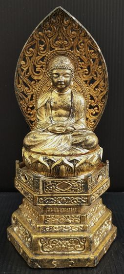 พระอมิตภพุทธเจ้า (พระยูไล อานีท้อฮุก 阿彌陀佛) โลหะเคลือบทอง 