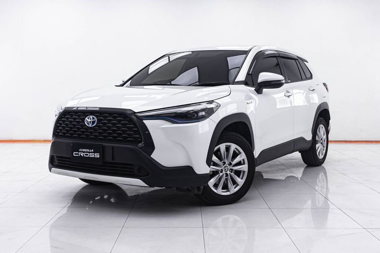 รถ Toyota Corolla Cross 1.8 Hybrid Smart สี ขาว
