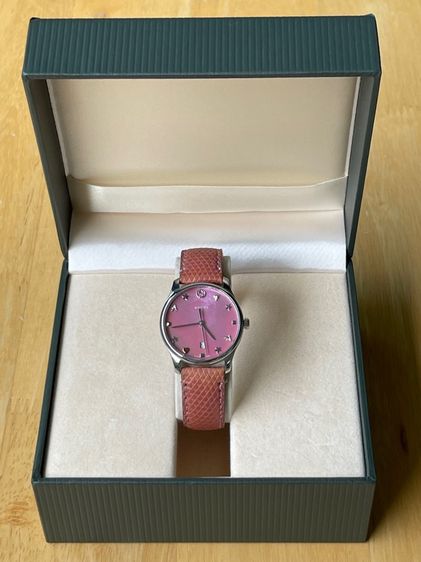 GUCCI G Timeless Mother of Pearl Pink Dial Womens Swiss Watch YA126586 รูปที่ 3