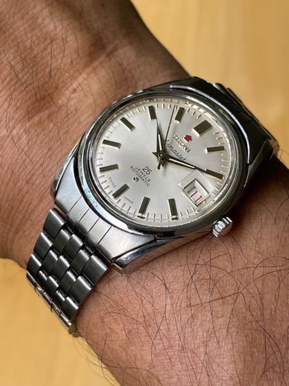 TITONI AIRMASTER 25J ROTOMATIC SILVER DIAL DATE SWISS WATCH VINTAGE MEN รูปที่ 16