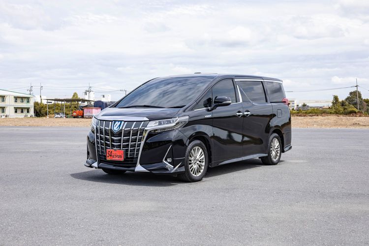 Toyota Alphard 2018 2.5 Hybrid E-Four 4WD Utility-car ไฮบริด ไม่ติดแก๊ส เกียร์อัตโนมัติ ดำ รูปที่ 3