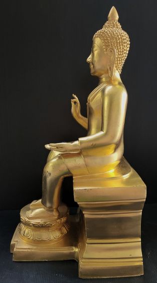 พระประทานพร หลวงพ่อศิลา วัดพระปฐมเจดีย์ ปิดทอง สูง 19 นิ้ว รูปที่ 7