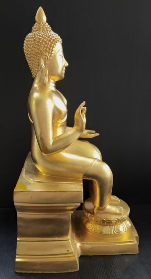 พระประทานพร หลวงพ่อศิลา วัดพระปฐมเจดีย์ ปิดทอง สูง 19 นิ้ว รูปที่ 6