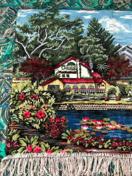 พรมทอวินเทจ Belgium แขวนผนัง รูปที่ 13