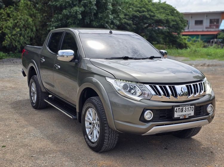 Mitsubishi Triton 2015 All New Double Cab 2.4 4WD Prime Pickup ดีเซล เกียร์อัตโนมัติ เทา รูปที่ 2