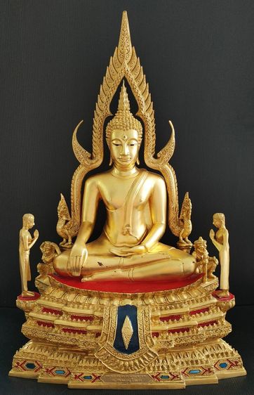 พระพุทธชินราช วัดใหญ่ พิษณุโลก พร้อมพระอัครสาวก 9 นิ้ว ปิดทอง