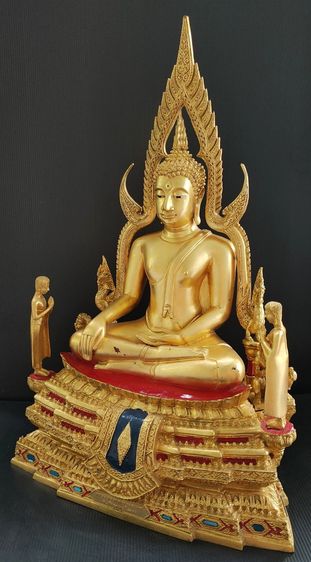 พระพุทธชินราช วัดใหญ่ พิษณุโลก พร้อมพระอัครสาวก 9 นิ้ว ปิดทอง รูปที่ 4