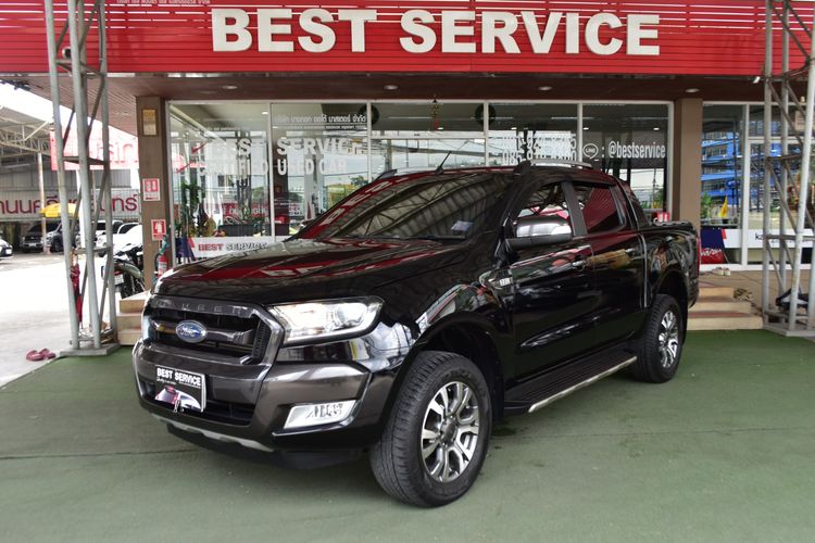 Ford Ranger 2018 2.2 Hi-Rider Wildtrak Pickup ดีเซล ไม่ติดแก๊ส เกียร์อัตโนมัติ ดำ