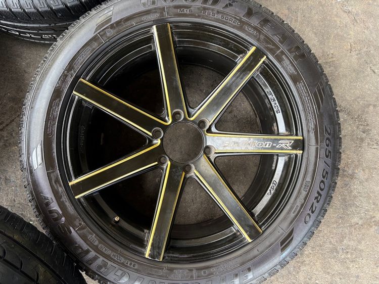 ล้อแม็กขอบ20 EMOTION-R 6รู139 กว้าง9.5 ออฟ20 มีรอยตามการใช้งาน พร้อมยางGOODYEAR265-50-20 ปี22 ปีแท้   รูปที่ 3