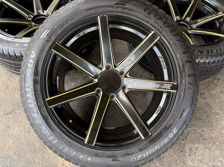 ล้อแม็กขอบ20 EMOTION-R 6รู139 กว้าง9.5 ออฟ20 มีรอยตามการใช้งาน พร้อมยางGOODYEAR265-50-20 ปี22 ปีแท้   รูปที่ 2