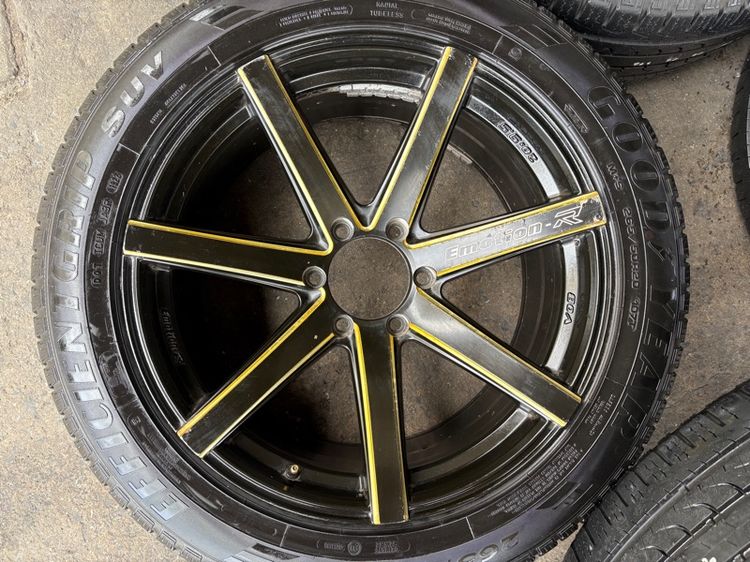 ล้อแม็กขอบ20 EMOTION-R 6รู139 กว้าง9.5 ออฟ20 มีรอยตามการใช้งาน พร้อมยางGOODYEAR265-50-20 ปี22 ปีแท้   รูปที่ 5