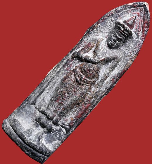 เนื้อชินสนิมแดง ให้เช่าบูชา พระกรุ พระร่วงยืน หลังลายผ้า หน้ายักษ์ กรุวัดพระศรีมหาธาตุ ลพบุรี  รูปที่ 13