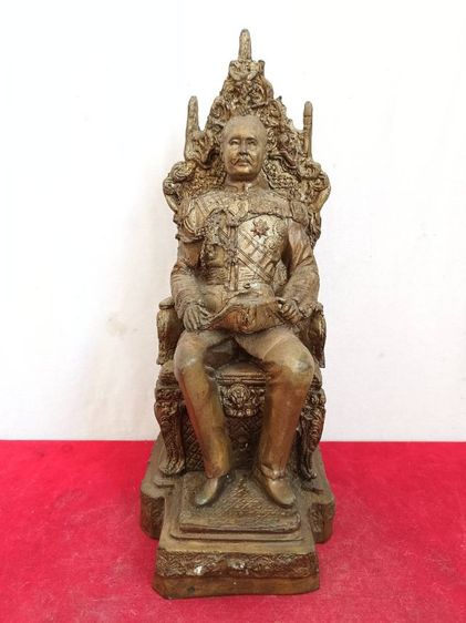 พระบรมรูปหล่อ รัชกาลที่5 ร.5 นั่งบัลลังก์ วัดหัวลำโพง ปี 2537 เนื้อทองเหลือง