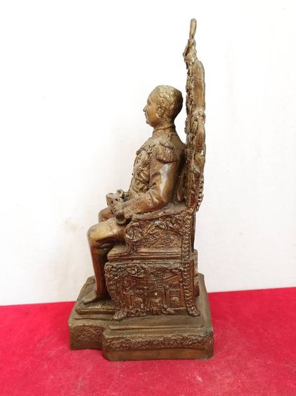 พระบรมรูปหล่อ รัชกาลที่5 ร.5 นั่งบัลลังก์ วัดหัวลำโพง ปี 2537 เนื้อทองเหลือง รูปที่ 3