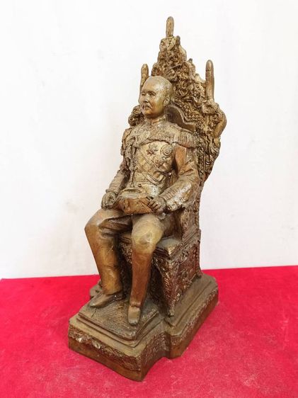 พระบรมรูปหล่อ รัชกาลที่5 ร.5 นั่งบัลลังก์ วัดหัวลำโพง ปี 2537 เนื้อทองเหลือง รูปที่ 4