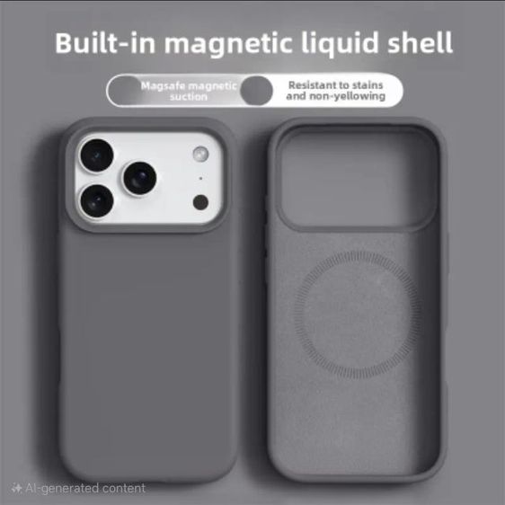 iPhone 17 pro 17 pro max case เคสสีสัน ไอโฟน17โปร พร้อม wireless charging รองรับ MacSafe  รูปที่ 2