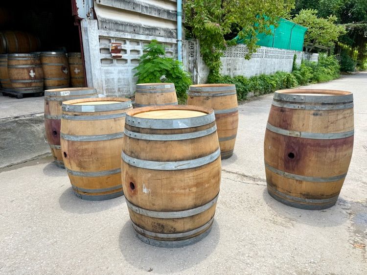 ถังไม้โอ๊คแท้มือสอง ถังไวน์ วิสกี้ เบียร์ ถังไม้เก่า วินเทจ Used Oak Barrel Wine Whiskey Beer Wooden Barrel Vintage รูปที่ 2