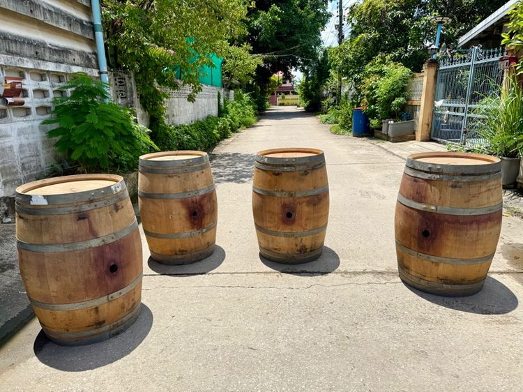 ถังไม้โอ๊คแท้มือสอง ถังไวน์ วิสกี้ เบียร์ ถังไม้เก่า วินเทจ Used Oak Barrel Wine Whiskey Beer Wooden Barrel Vintage รูปที่ 4