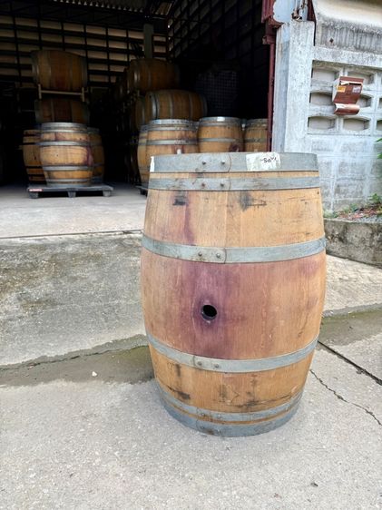 ถังไม้โอ๊คแท้มือสอง ถังไวน์ วิสกี้ เบียร์ ถังไม้เก่า วินเทจ Used Oak Barrel Wine Whiskey Beer Wooden Barrel Vintage รูปที่ 5