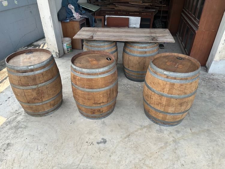 เช่า ถังไม้โอ๊คแท้มือสอง ถังไวน์ วิสกี้ เบียร์ ถังไม้เก่า วินเทจ Rental Used Oak Barrel Wine Whiskey Beer Wooden Barrel Vintage รูปที่ 2