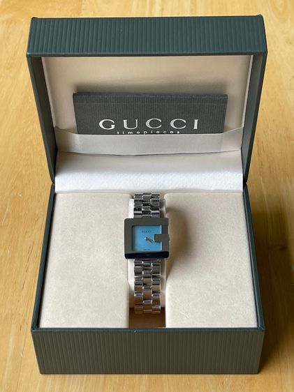 GUCCI 3600L G Face Blue Mother of Pearl Swiss Women’s Watch  รูปที่ 4
