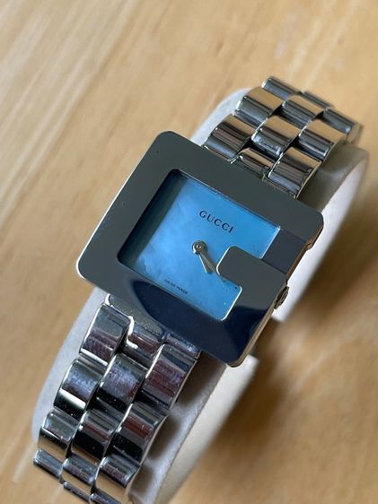 ฟ้า GUCCI 3600L G Face Blue Mother of Pearl Swiss Women’s Watch 