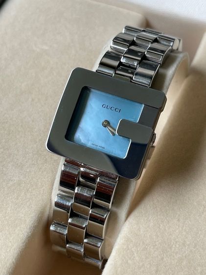 GUCCI 3600L G Face Blue Mother of Pearl Swiss Women’s Watch  รูปที่ 6