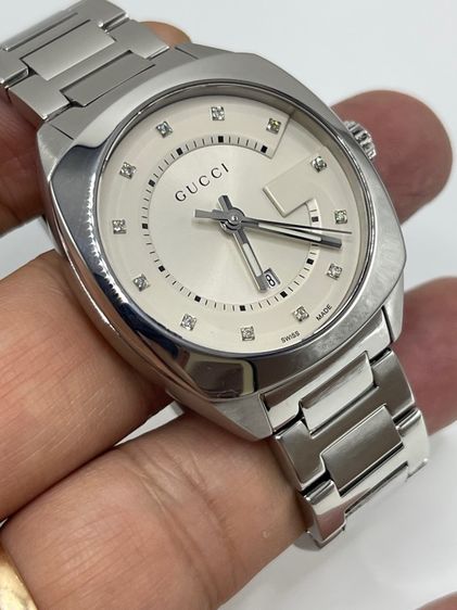 GUCCI GG2570 G Frame 37 mm Diamond 12P Stainless Steel White Dial YA142402 รูปที่ 11