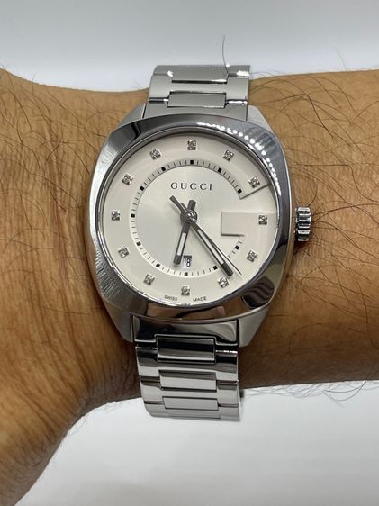 GUCCI GG2570 G Frame 37 mm Diamond 12P Stainless Steel White Dial YA142402 รูปที่ 15