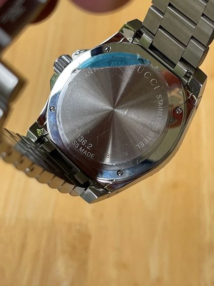 GUCCI Dive 45 mm Stainless Steel Blue Dial Men’s Quartz Watch YA136203 รูปที่ 12